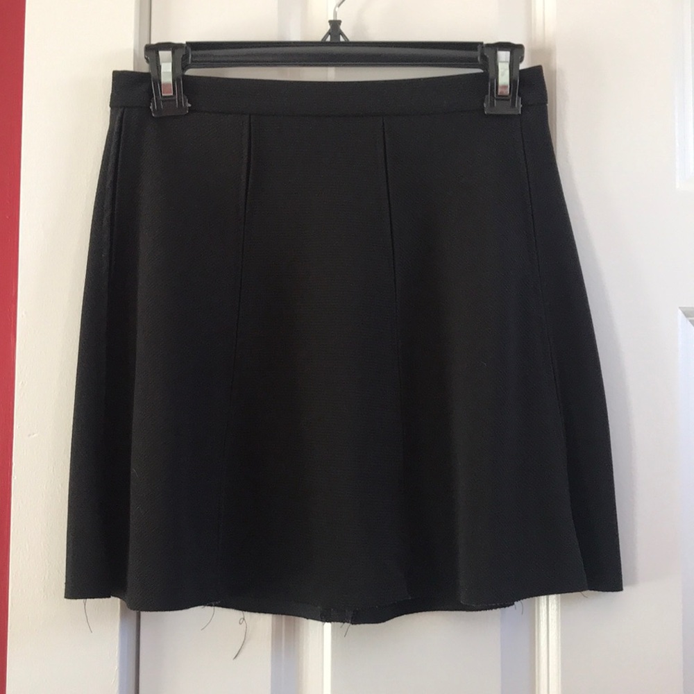 Black flowing mini skirt